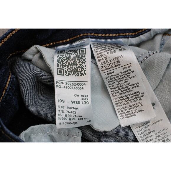 Levi's Jeans Womens 10S (30 x 30) Blue Denim Stretch Mid-Rise Bootcut Leg - Picture 4 of 9